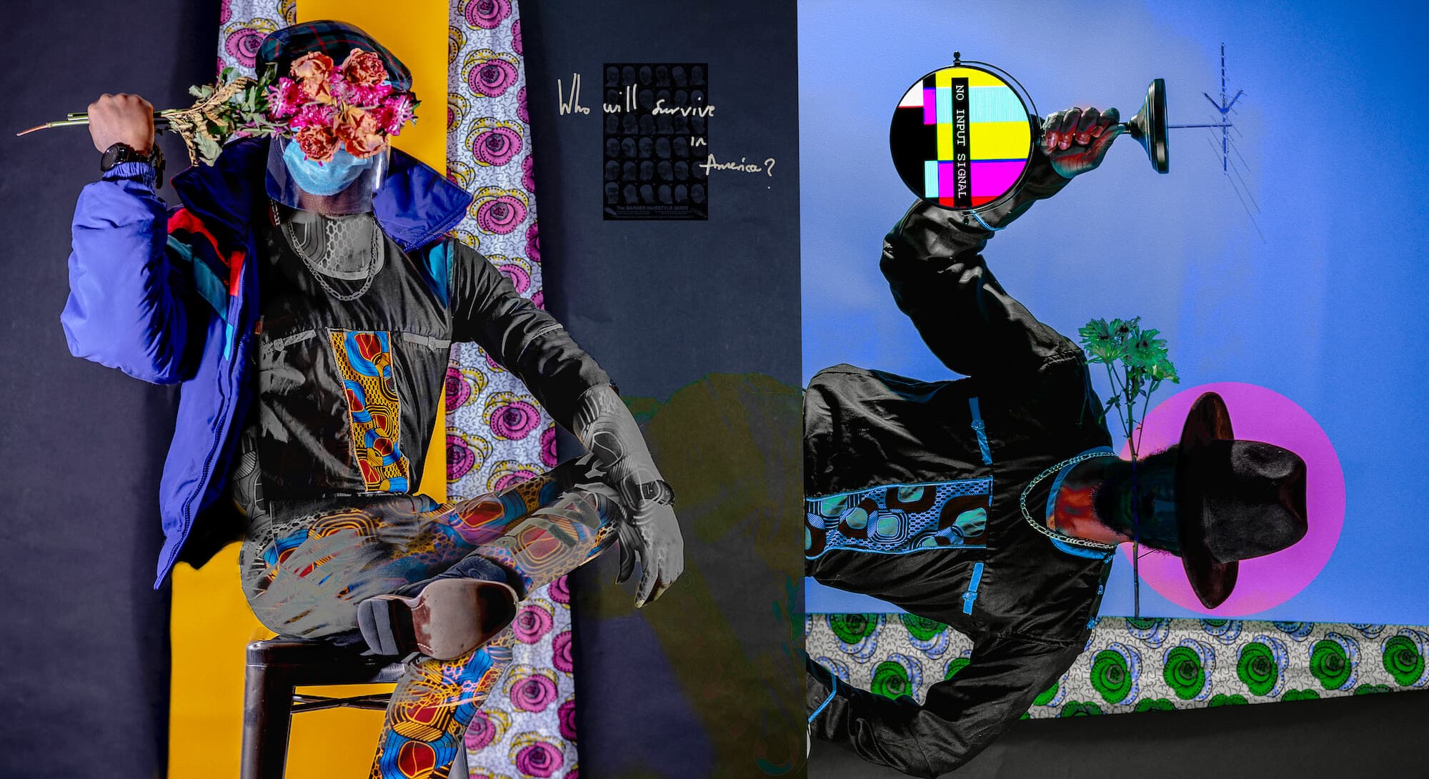 Artwork included in the "States of Becoming" exhibition at McMullen Museum of Art.